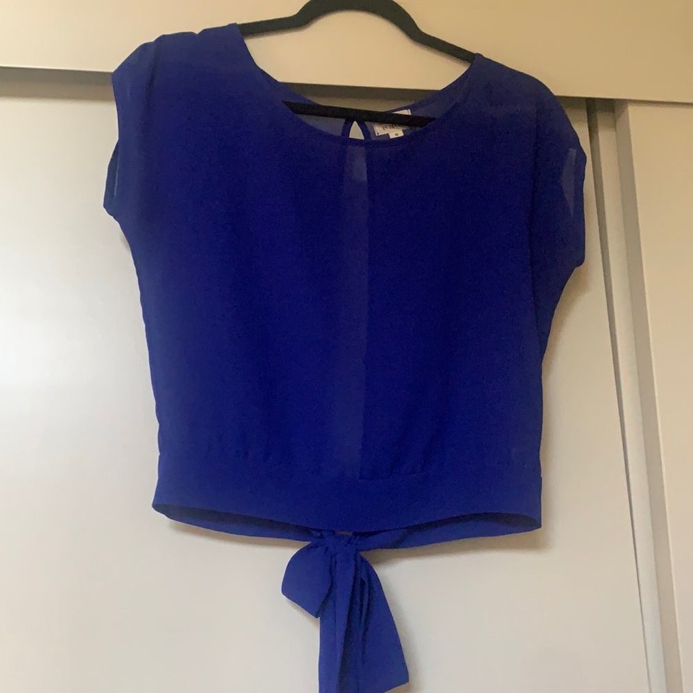 Cropped chiffon top